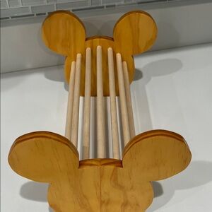 Wooden Mickey Mouse display rack. Store and display headbands.